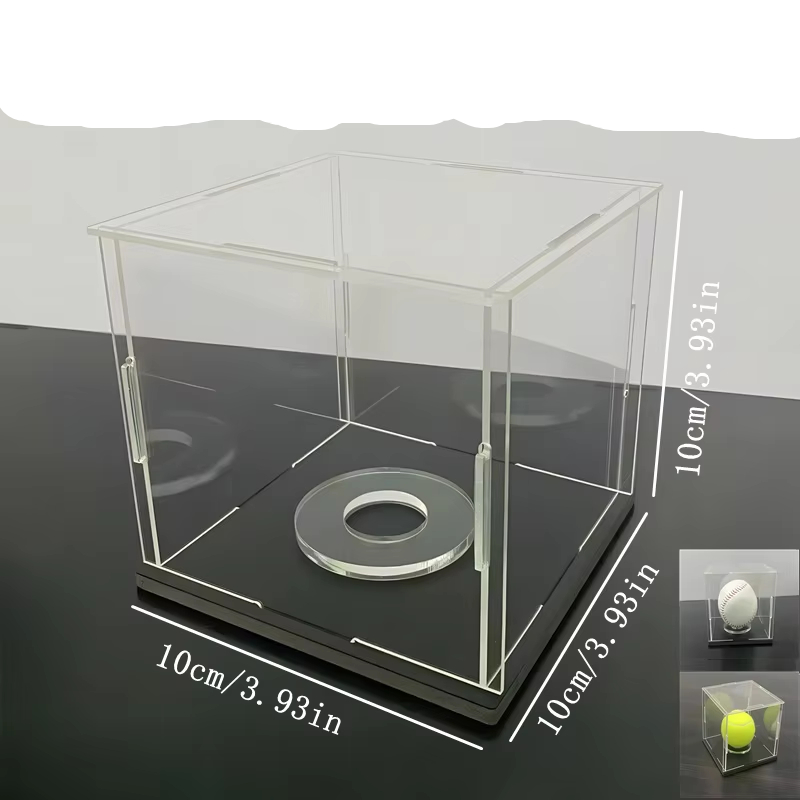 Acrylic Sports Ball Display Case with Base | Dustproof Basketball, Football & Rugby Display Box
