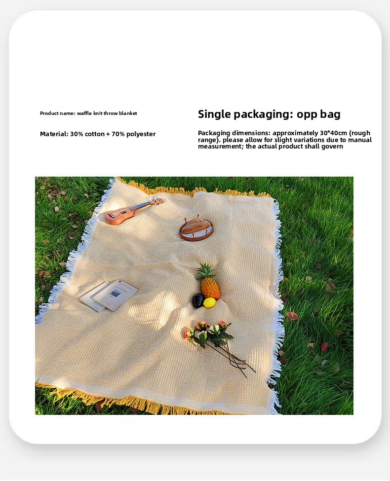 Linen Picnic Mat & Tablecloth – Multipurpose Camping Blanket, Outdoor Picnic Mat, Car Trunk Mat for Travel & Outings